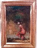 Sad Clown Sitting on the Drum 1997 18x13 Original Painting by Vachagan Narazyan - 1
