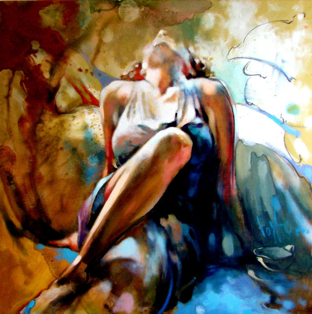 When Everything is Right 2012 40x40  Huge Original Painting by  Voytek