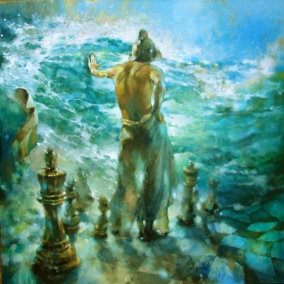 Don Quixotte of 21st Century - Hold On 2017 48x48 Super Huge by  Voytek