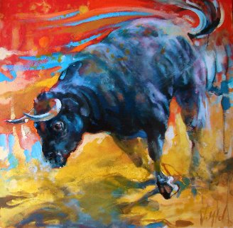 Feeling Red Take Two 2018 48x48 Huge Original Painting - Voytek Feeling Red Take Two 2018 48x48 Huge Original Painting - Voytek