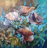 Marta's Garden - Blue Morning 2019 30x30 Original Painting by  Voytek - 2