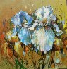 Marta's Garden - Iris Story 2019 36x36 Original Painting by  Voytek - 1