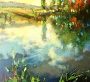 Reflections 2007 34x38 Original Painting - Voytek Reflections 2007 34x38 Original Painting - Voytek