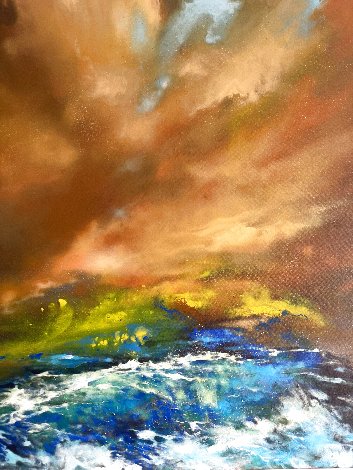 When the Ocean Meets the Sky 48x48 Huge Original Painting -  Voytek