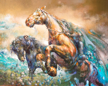 Riders of the Apocalypse 2021 48x60 Huge Original Painting -  Voytek