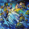 Just a Blue Night 2021  36x36 Original Painting by  Voytek - 1