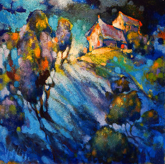Just a Blue Night 2021 36x36 Original Painting - Voytek Just a Blue Night 2021 36x36 Original Painting - Voytek