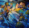 Just a Blue Night 2021  36x36 Original Painting by  Voytek - 0