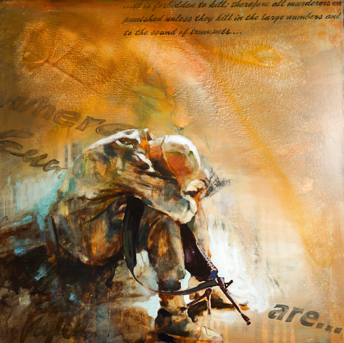 Conqueror 2022 48x48 Huge Original Painting by Voytek Conqueror 2022 48x48 Huge Original Painting by Voytek