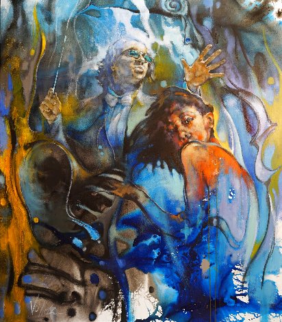 Color Symphony: Blue 2024 66x58 - Huge Mural Size Painting Original Painting -  Voytek
