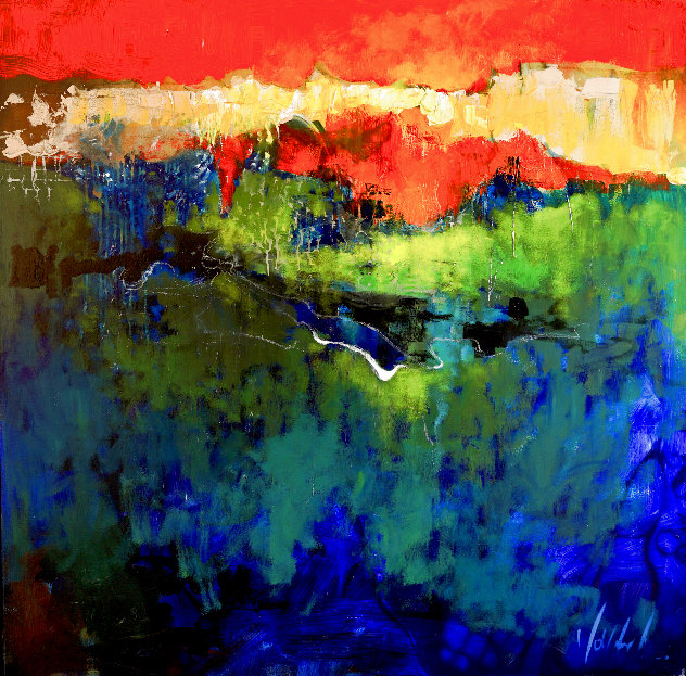 Once Upon a Red 2024 48x48 Original Painting by  Voytek