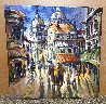 Late in Paris 36x36 - France Original Painting by  Voytek - 1