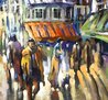 Late in Paris 36x36 Acrylic and Oil on Canvas  - France Original Painting by  Voytek - 3