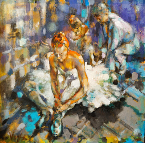 Backstage 2024 36x36 Original Painting -  Voytek