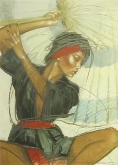 Chinese Umbrella 1990 Limited Edition Print - Nico Vrielink Chinese Umbrella 1990 Limited Edition Print - Nico Vrielink