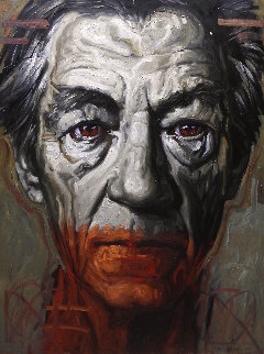 Portrait of Sir Ian 2018 78x59 Original Painting - Nico Vrielink Portrait of Sir Ian 2018 78x59 Original Painting - Nico Vrielink