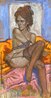 Seated Asian Woman 2025 - 39x16 Oil on Canvas Original Painting by Nico Vrielink - 0 Seated Asian Woman 2025 - 39x16 Oil on Canvas Original Painting by Nico Vrielink - 0
