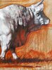 Bull 2025 24x47 - Oil on Canvas - Huge Original Painting by Nico Vrielink - 1 Bull 2025 24x47 - Oil on Canvas - Huge Original Painting by Nico Vrielink - 1