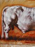 Bull 2025 24x47 - Oil on Canvas - Huge Original Painting by Nico Vrielink - 2 Bull 2025 24x47 - Oil on Canvas - Huge Original Painting by Nico Vrielink - 2