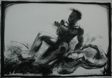Barong Dance (Bali) 39x27 Works on Paper (not prints) - Nico Vrielink Barong Dance (Bali) 39x27 Works on Paper (not prints) - Nico Vrielink