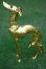 Good Dog Wood/Bronze Sculpture 34 in - 24k Gold Sculpture by Nico Vrielink - 2