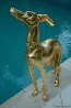 Good Dog Wood/Bronze Sculpture 34 in - 24k Gold Sculpture by Nico Vrielink - 3