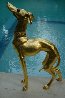 Good Dog Wood/Bronze Sculpture 34 in - 24k Gold Sculpture by Nico Vrielink - 4
