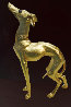 Good Dog Wood/Bronze Sculpture 34 in - 24k Gold Sculpture by Nico Vrielink - 0