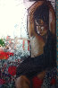 Nippon Girl 1990 49x37 Huge Original Painting by Nico Vrielink - 4