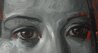 Portrait of a Woman 2011 78x39 - Mixed Media on Canvas - Huge Mural Size Original Painting by Nico Vrielink - 3