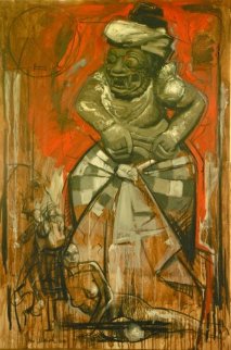 Introduction Into Bali/Indonesia 2009 59x39 Original Painting - Nico Vrielink Introduction Into Bali/Indonesia 2009 59x39 Original Painting - Nico Vrielink