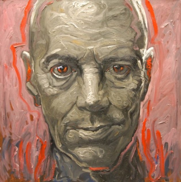 Portrait of a Friend 2011 47x47 Original Painting by Nico Vrielink