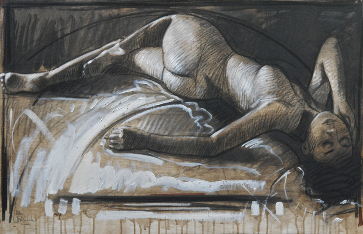 Reclining Nude 2008 25x39 Original Painting by Nico Vrielink Reclining Nude 2008 25x39 Original Painting by Nico Vrielink