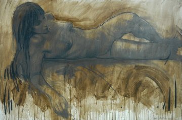 Nude 2015 39x59 Original Painting - Nico Vrielink