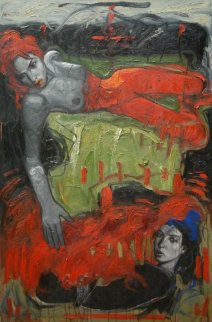 Underneath 2011 50x39 Super Huge Original Painting - Nico Vrielink Underneath 2011 50x39 Super Huge Original Painting - Nico Vrielink
