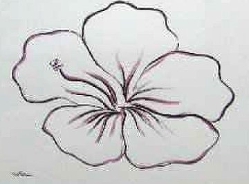 Pink Hibiscus 2009 20x26 Original Painting - Walfrido Garcia Pink Hibiscus 2009 20x26 Original Painting - Walfrido Garcia