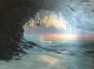 Mermaids Cave 39x51 Huge Original Painting - Walfrido Garcia Mermaids Cave 39x51 Huge Original Painting - Walfrido Garcia