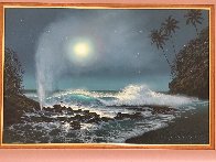 Tide Pools And Blowholes 2000 32x44 Super Huge Original Painting by Walfrido Garcia - 2 Tide Pools And Blowholes 2000 32x44 Super Huge Original Painting by Walfrido Garcia - 2