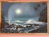 Tide Pools And Blowholes 2000 32x44 Original Painting by Walfrido Garcia - 2 Tide Pools And Blowholes 2000 32x44 Original Painting by Walfrido Garcia - 2