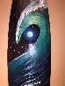 Green Room Surfboard 2016 77x20 Huge Original Painting by Walfrido Garcia - 4