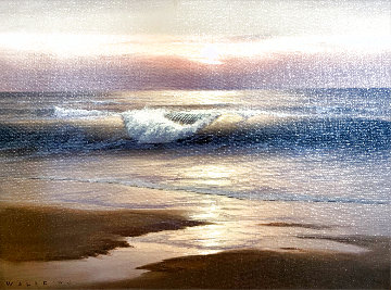 Sunset Beach 2007 24x27 California Original Painting - Walfrido Garcia