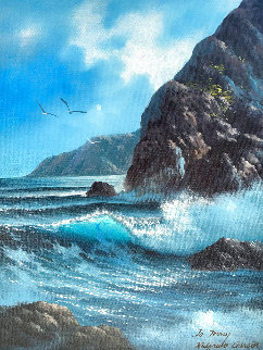 Daylight Seascape 2007 24x20 Original Painting - Walfrido Garcia Daylight Seascape 2007 24x20 Original Painting - Walfrido Garcia