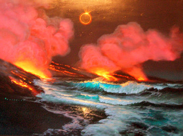 Island Rapture 1995 30x40 Original Painting - Walfrido Garcia Island Rapture 1995 30x40 Original Painting - Walfrido Garcia