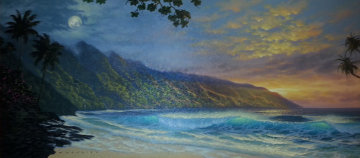 Shifting From Light to Dark 2001 24x50 Original Painting - Walfrido Garcia Shifting From Light to Dark 2001 24x50 Original Painting - Walfrido Garcia