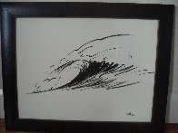 Wave Form Chinese Brush Painting 2008 14x24 Original Painting by Walfrido Garcia - 1 Wave Form Chinese Brush Painting 2008 14x24 Original Painting by Walfrido Garcia - 1