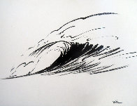 Wave Form Chinese Brush Painting 2008 14x24 Original Painting by Walfrido Garcia - 0 Wave Form Chinese Brush Painting 2008 14x24 Original Painting by Walfrido Garcia - 0