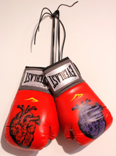 Boxing Gloves (Heart) 2013 Original Painting - Nick  Walker