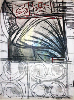 Untitled Painting 1979 56x42 Original Painting - John Walker