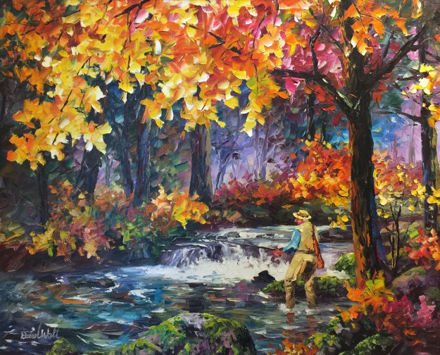Autumn River 2013 39x32 by Daniel Wall For Sale on Art Brokerage