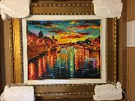 Sunset Over Seine 2014 Embellished Limited Edition Print by Daniel Wall - 2